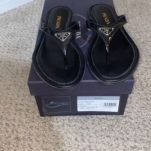 Black Prada sandals
